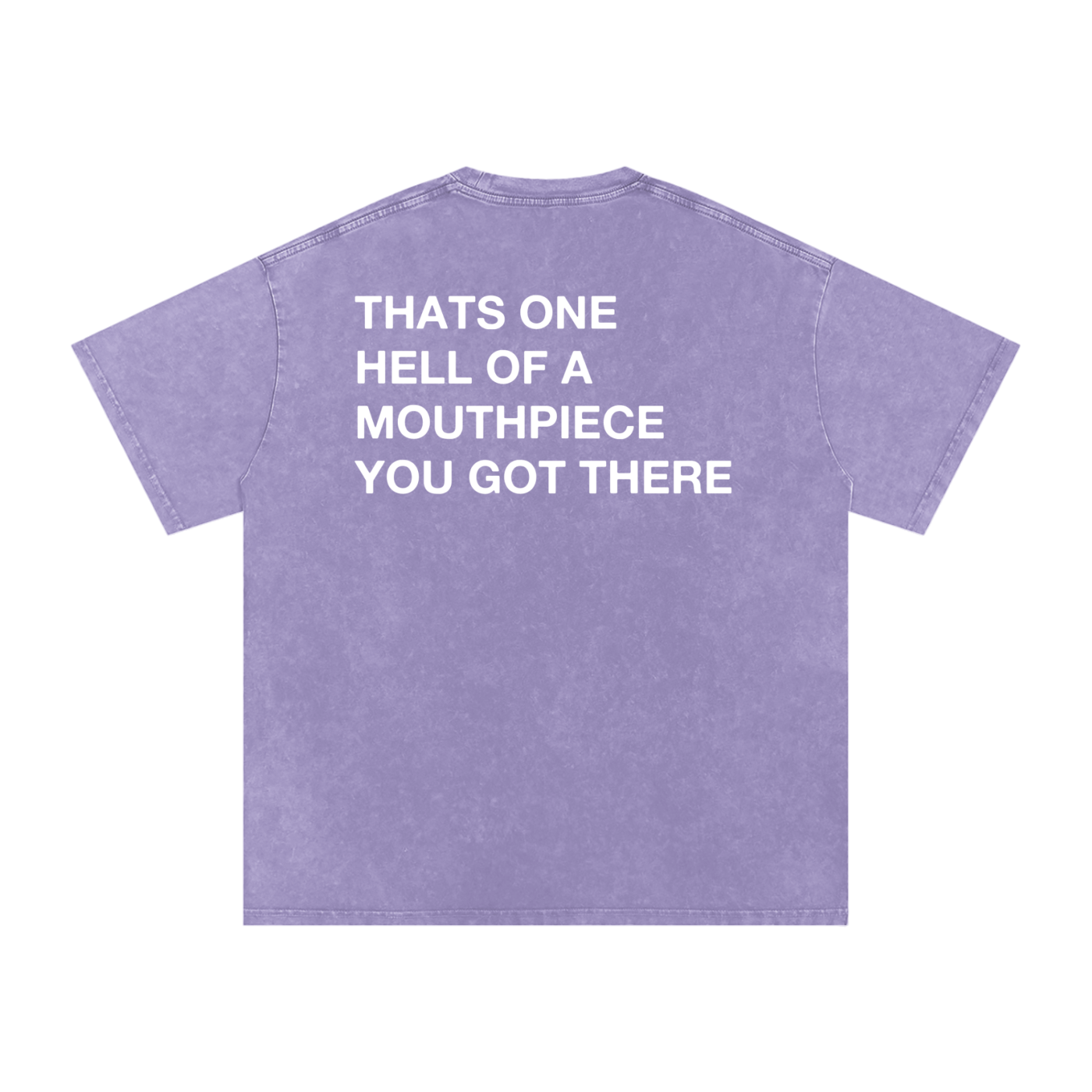 Hell Of A Mouthpiece,Light Purple,Tee,Heavyweight