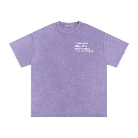 Hell Of A Mouthpiece,Light Purple,Tee,Heavyweight