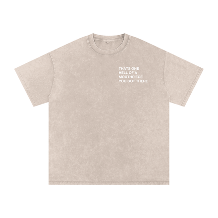 HELL OF A MOUTHPIECE,TAN,TEE